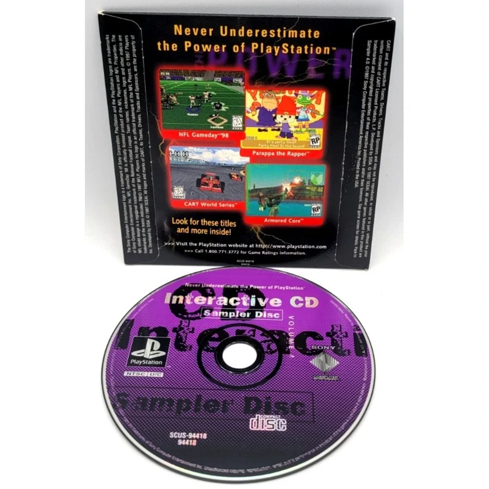 Sony PlayStation 1 PS1 Interactive CD Sampler Demo Disc: Volume 4 With Sleeve